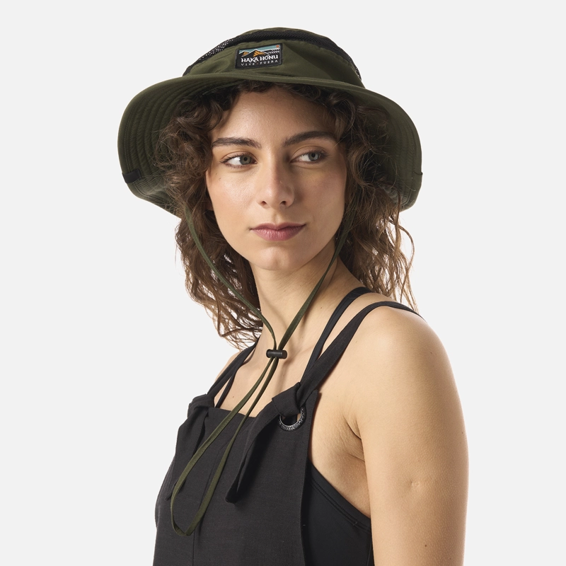 SOMBRERO UNISEX PENSADOR VERDE MILITAR HAKA HONU - 3