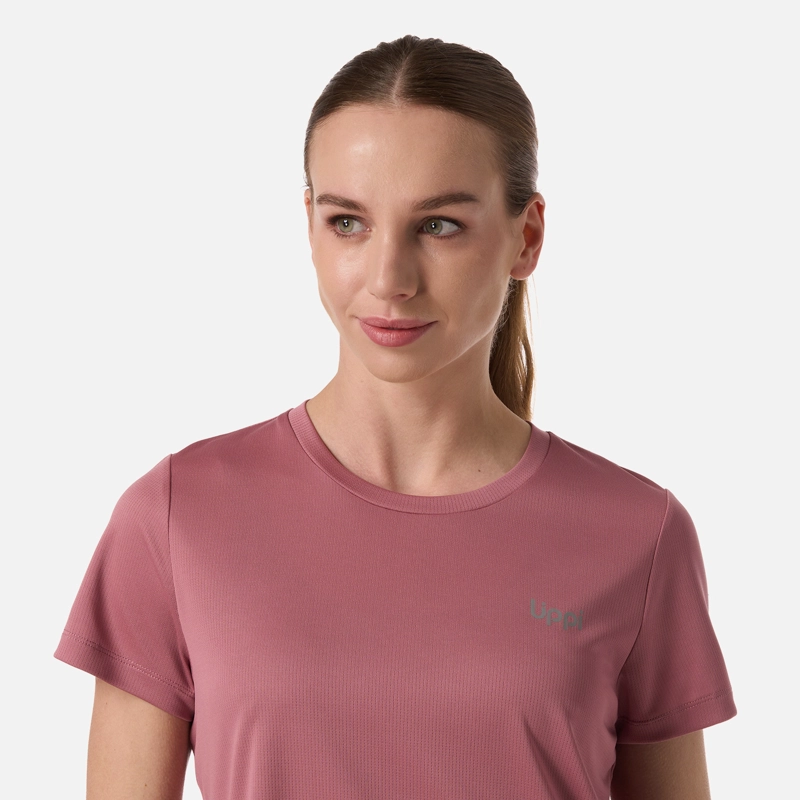 POLERA MUJER CORE Q-DRY T-SHIRT ROSA OSCURO LIPPI - 4