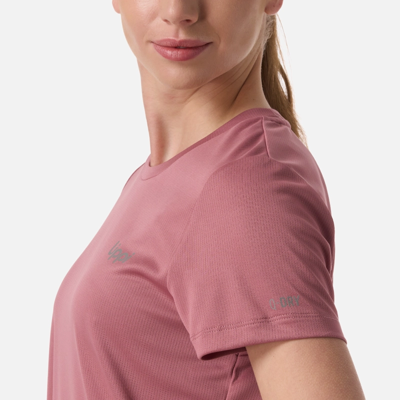 POLERA MUJER CORE Q-DRY T-SHIRT ROSA OSCURO LIPPI - 5