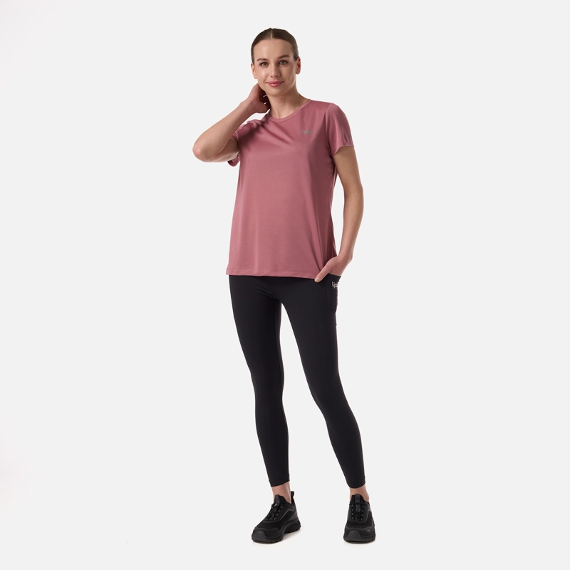 POLERA MUJER CORE Q-DRY T-SHIRT ROSA OSCURO LIPPI - 6