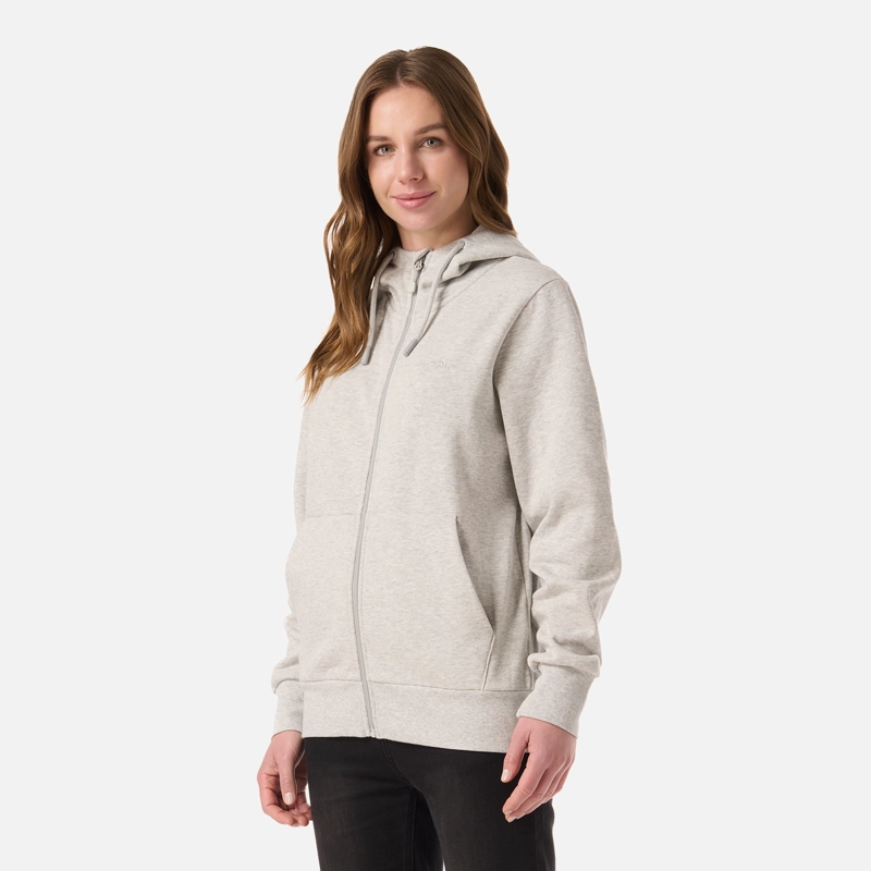 POLERON MUJER ULMO LIGHT FULL ZIP HOODY SWEATSHIRT GRIS LIPPI V26 - 2