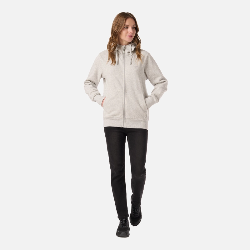 POLERON MUJER ULMO LIGHT FULL ZIP HOODY SWEATSHIRT GRIS LIPPI V26 - 6