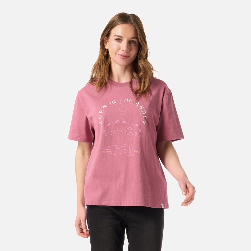 LIPPI POLERA MUJER LOGO LIPPI T-SHIRT ROSA OSCURO LIPPI