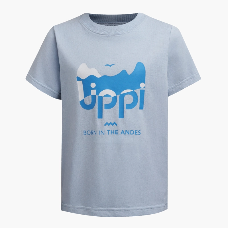 POLERA NIÑO LOGO LIPPI T-SHIRT CELESTE OSCURO LIPPI - 5
