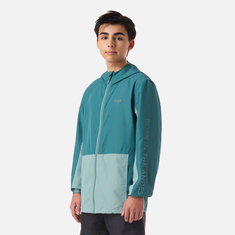 CHAQUETA TEEN BOY NIGHTFALL WINDBREAKER HOODY JACKET PETROLEO OSCURO LIPPI - 2