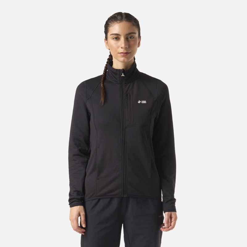 POLERON MUJER TAINA FULL ZIP NEGRO HAKA HONU - 1