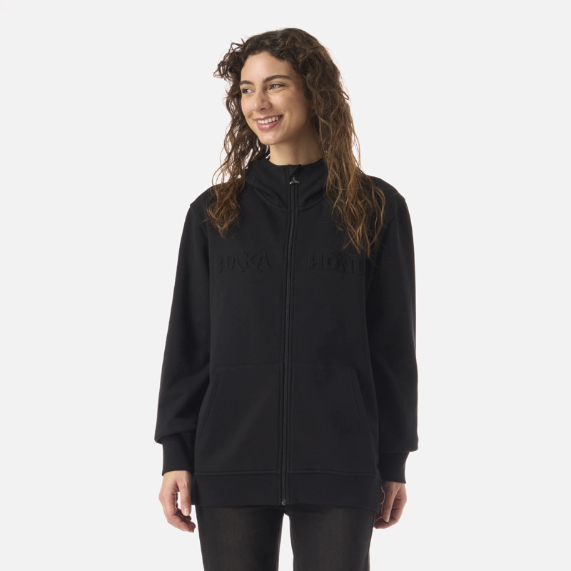 HAKA HONU POLERON MUJER MOTOMAMI FULL ZIP NEGRO HAKA HONU