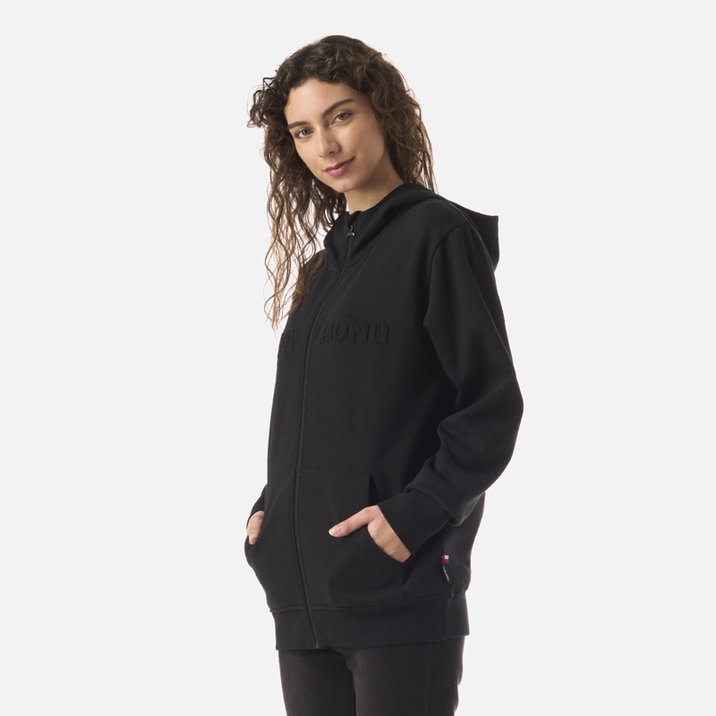 POLERON MUJER MOTOMAMI FULL ZIP NEGRO HAKA HONU - 2