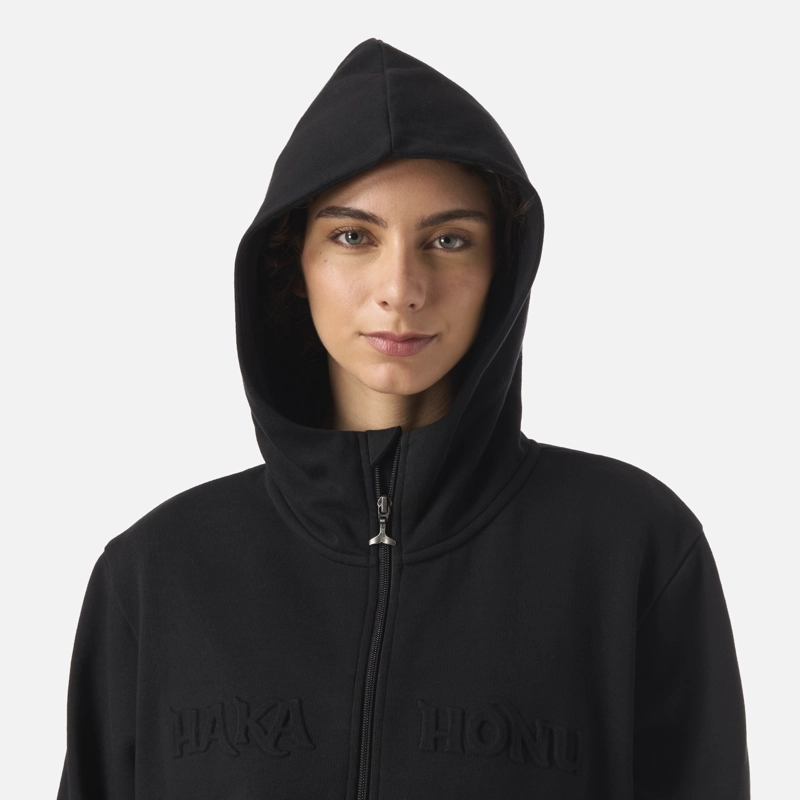 POLERON MUJER MOTOMAMI FULL ZIP NEGRO HAKA HONU - 4