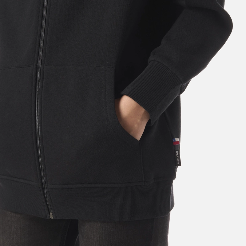POLERON MUJER MOTOMAMI FULL ZIP NEGRO HAKA HONU - 5