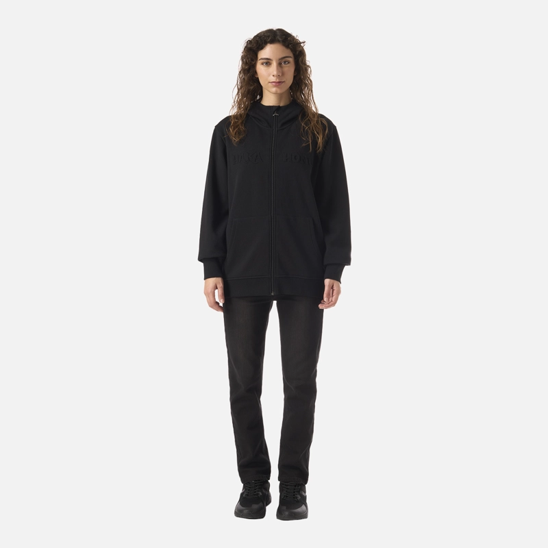 POLERON MUJER MOTOMAMI FULL ZIP NEGRO HAKA HONU - 6