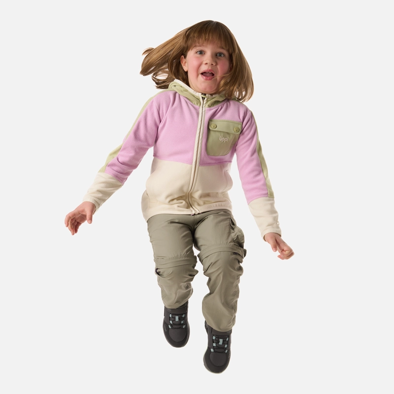 POLAR NIÑA FIREPLACE HOODY SWEATSHIRT VERDE MANZANA LIPPI - 6