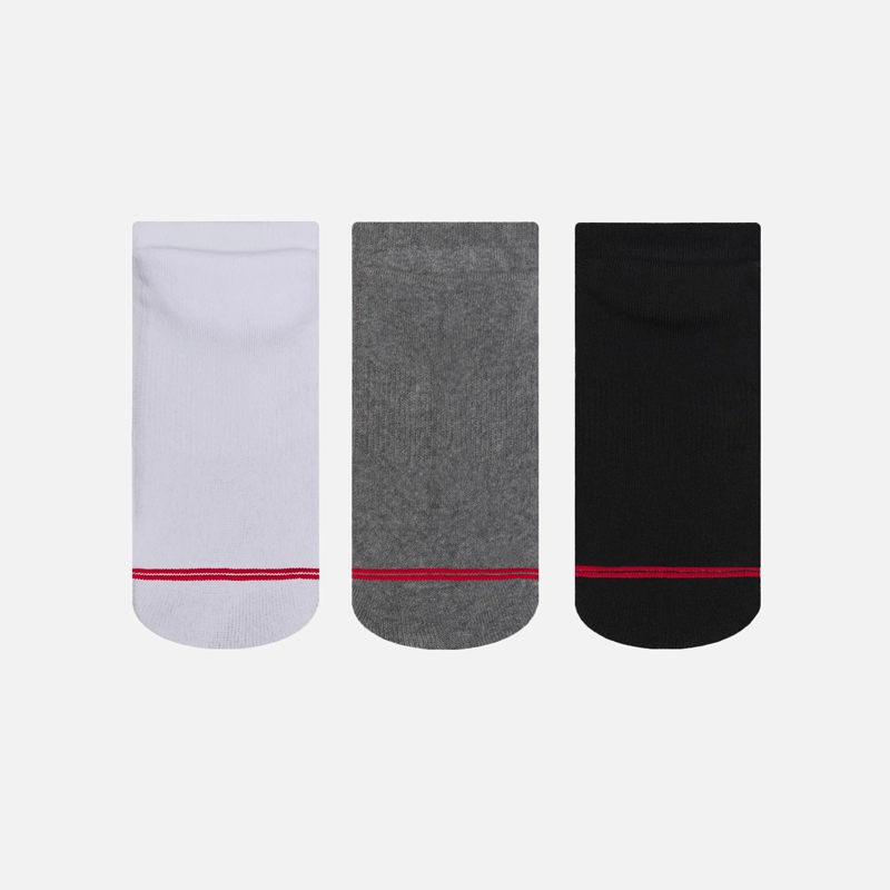CALCETINES LOGO LIPPI PACK NO SHOW NEGRO BLANCO GRIS LIPPI V26 - 3