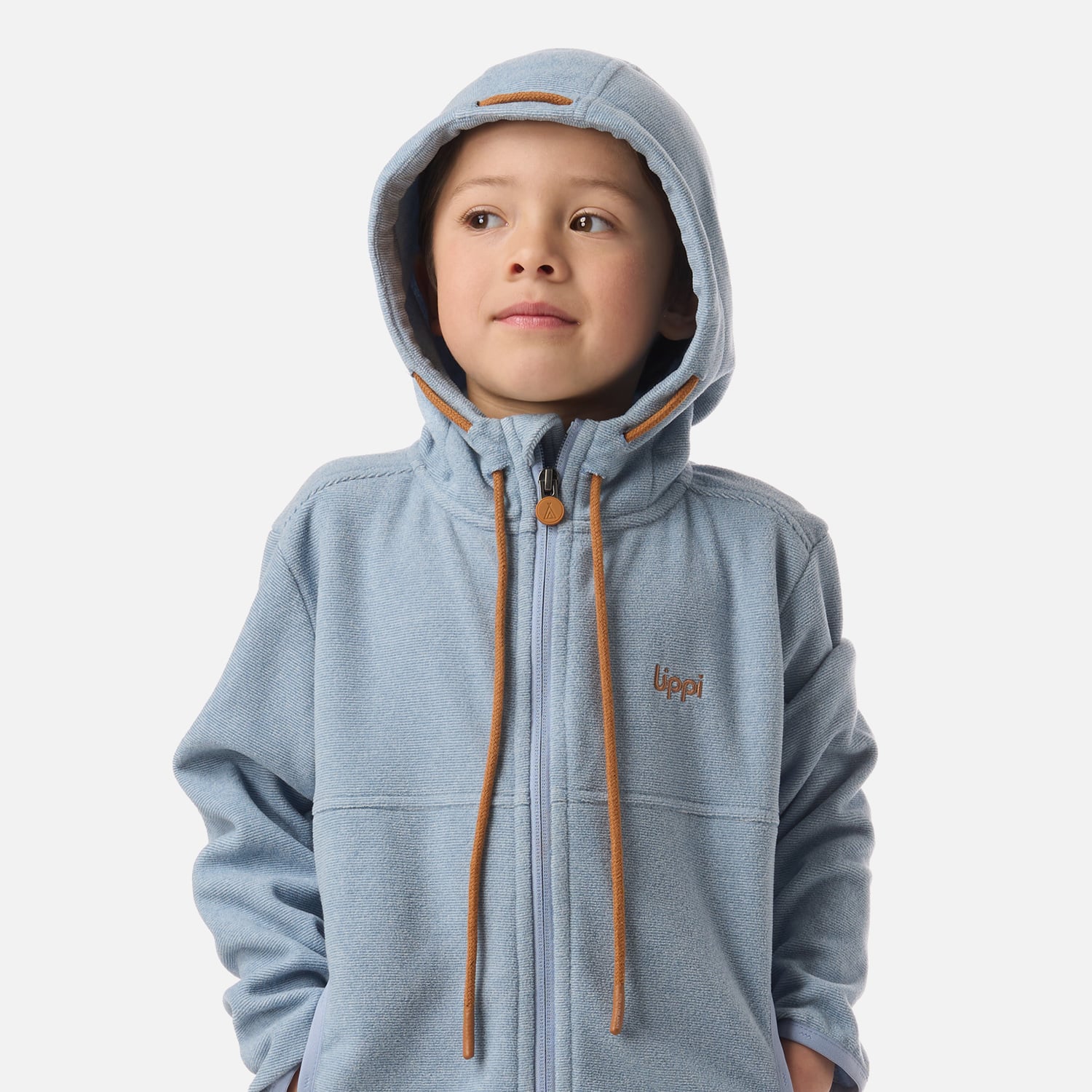 POLAR NIÑO STRIPES NANO-F FULL ZIP HOODY AZUL PIEDRA LIPPI V26 - 4