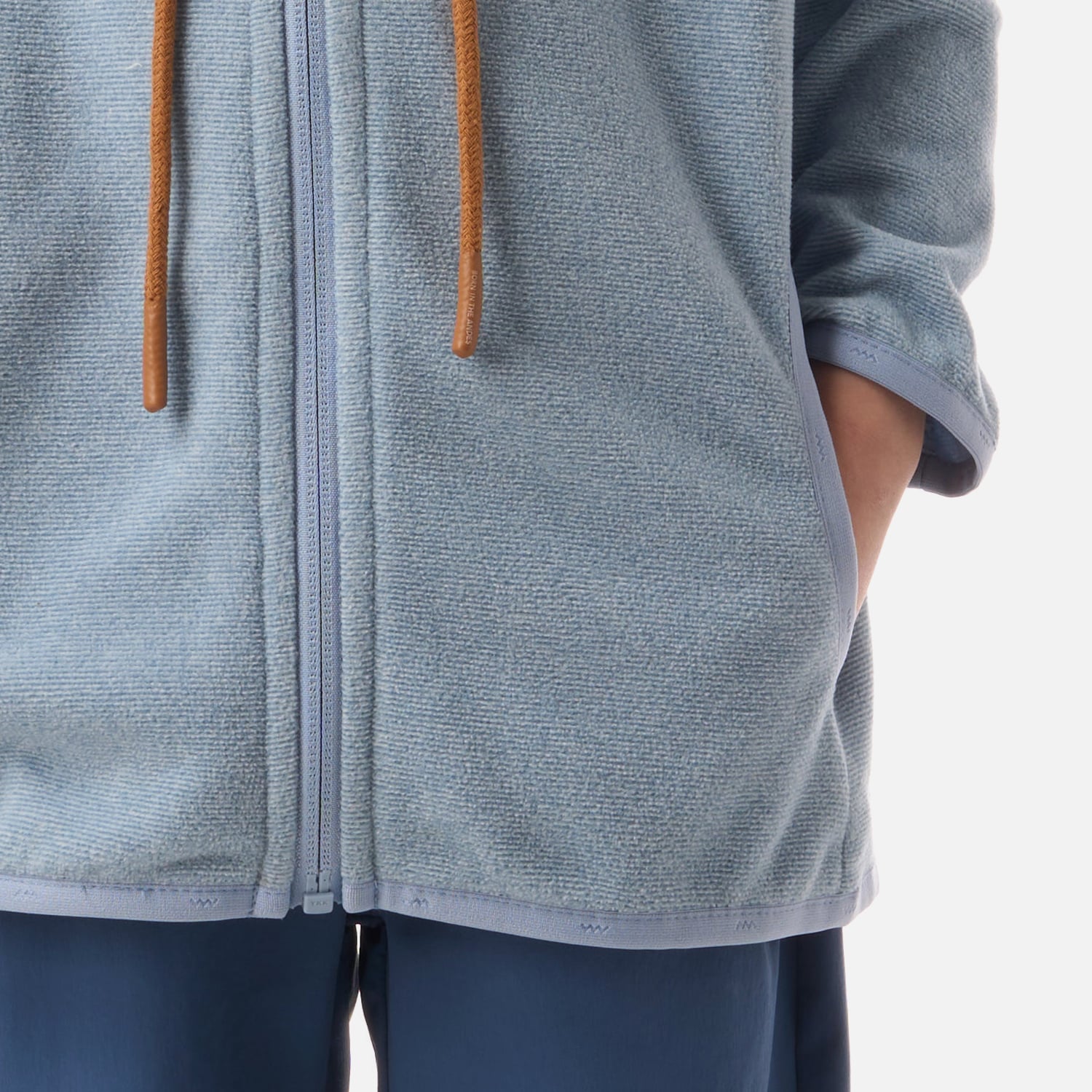 POLAR NIÑO STRIPES NANO-F FULL ZIP HOODY AZUL PIEDRA LIPPI V26 - 5