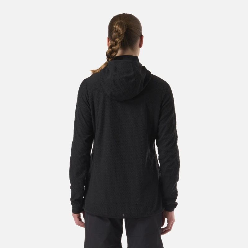 POLERON MUJER JACARANDA NANO-F 1/4 ZIP HOODY NEGRO LIPPI - 3