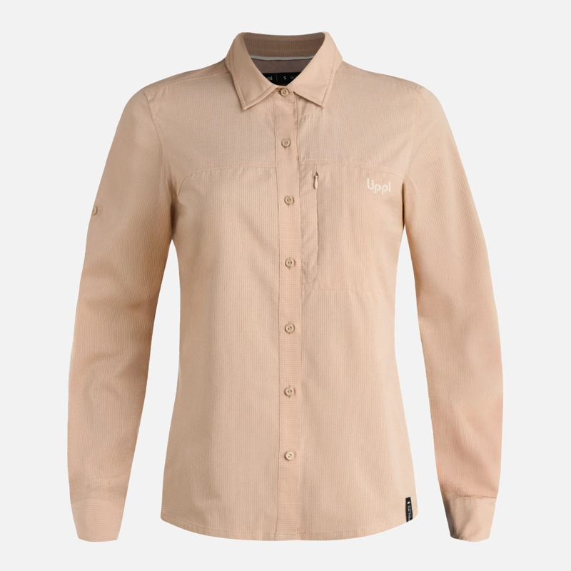 CAMISA MUJER ROSSELOT LONG SLEEVE Q-DRY SHIRT BEIGE LIPPI V26 - 8