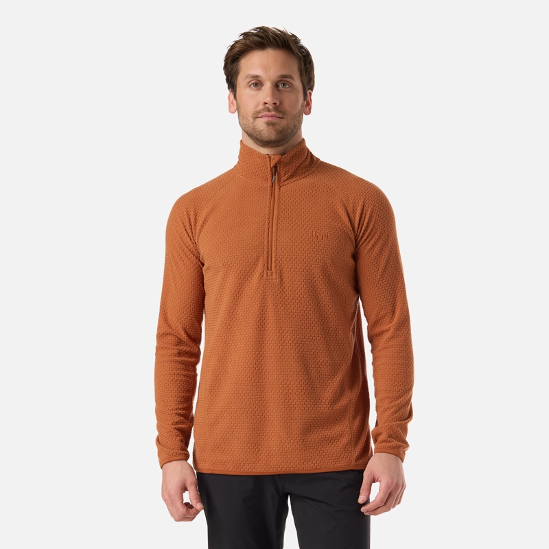 POLERON HOMBRE JACARANDA NANO-F 1/4 ZIP TERRACOTA LIPPI - 1