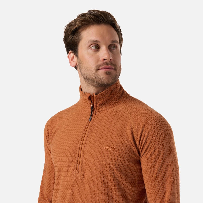 POLERON HOMBRE JACARANDA NANO-F 1/4 ZIP TERRACOTA LIPPI - 4