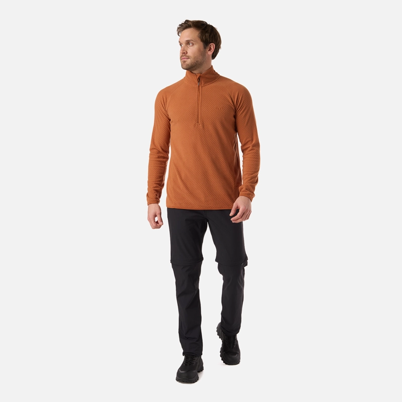 POLERON HOMBRE JACARANDA NANO-F 1/4 ZIP TERRACOTA LIPPI - 5