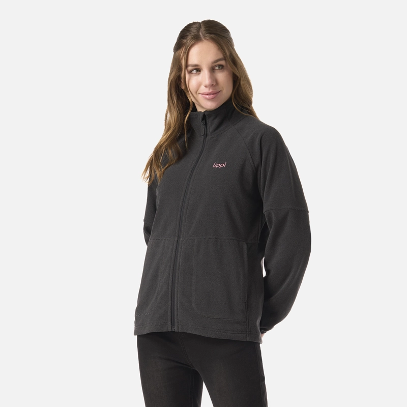 POLAR MUJER STRIPES NANO-F FULL ZIP NEGRO LIPPI V26 - 2