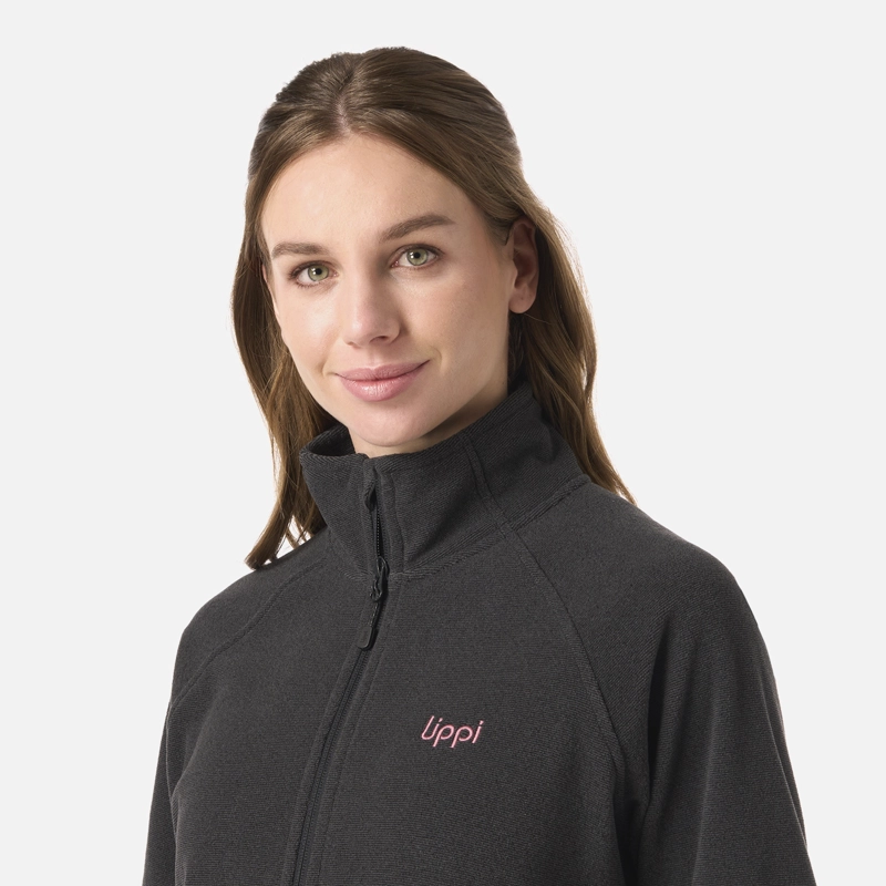 POLAR MUJER STRIPES NANO-F FULL ZIP NEGRO LIPPI V26 - 4