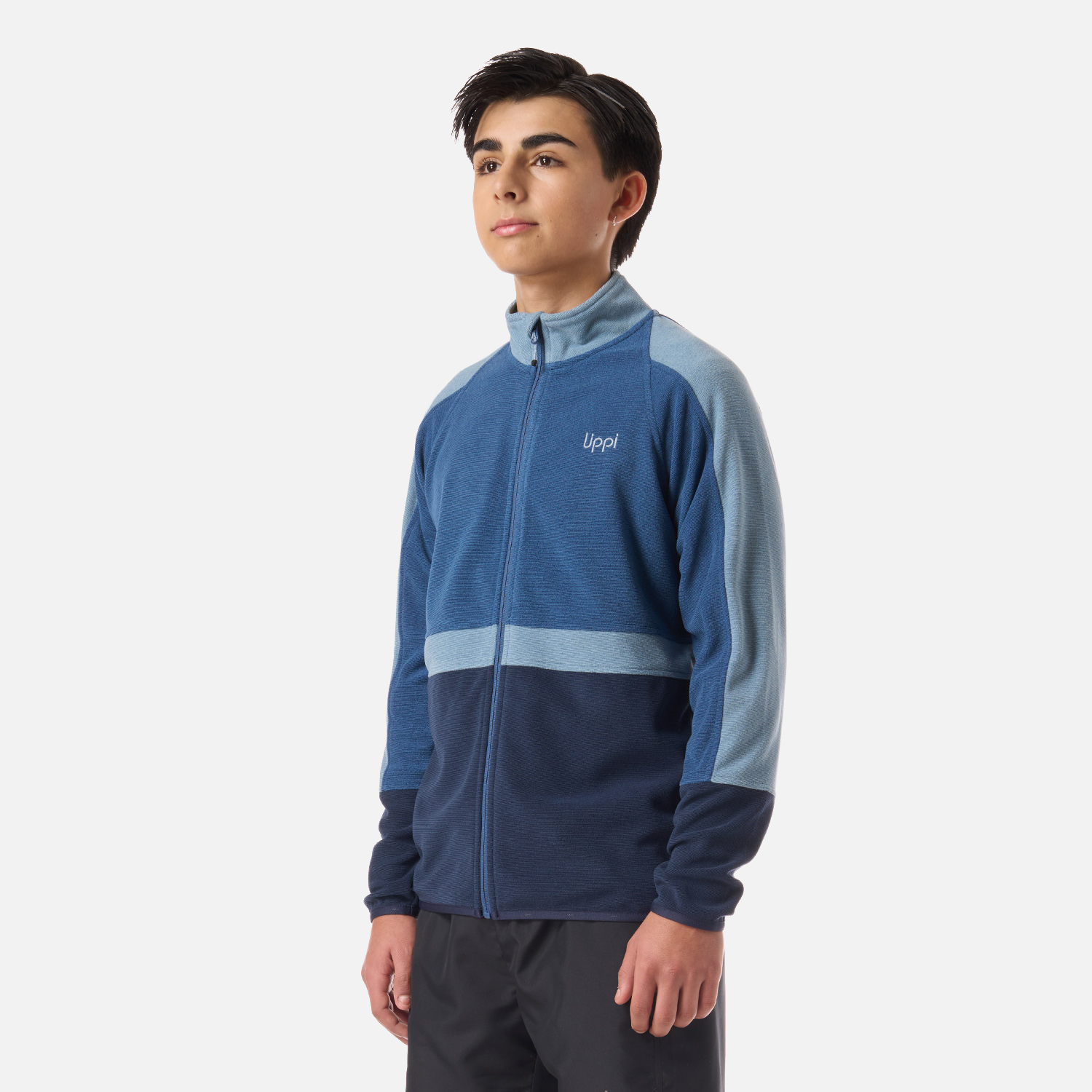 POLAR TEEN BOY FIREPLACE FULL ZIP SWEATSHIRT AZUL OSCURO LIPPI V26 - 2