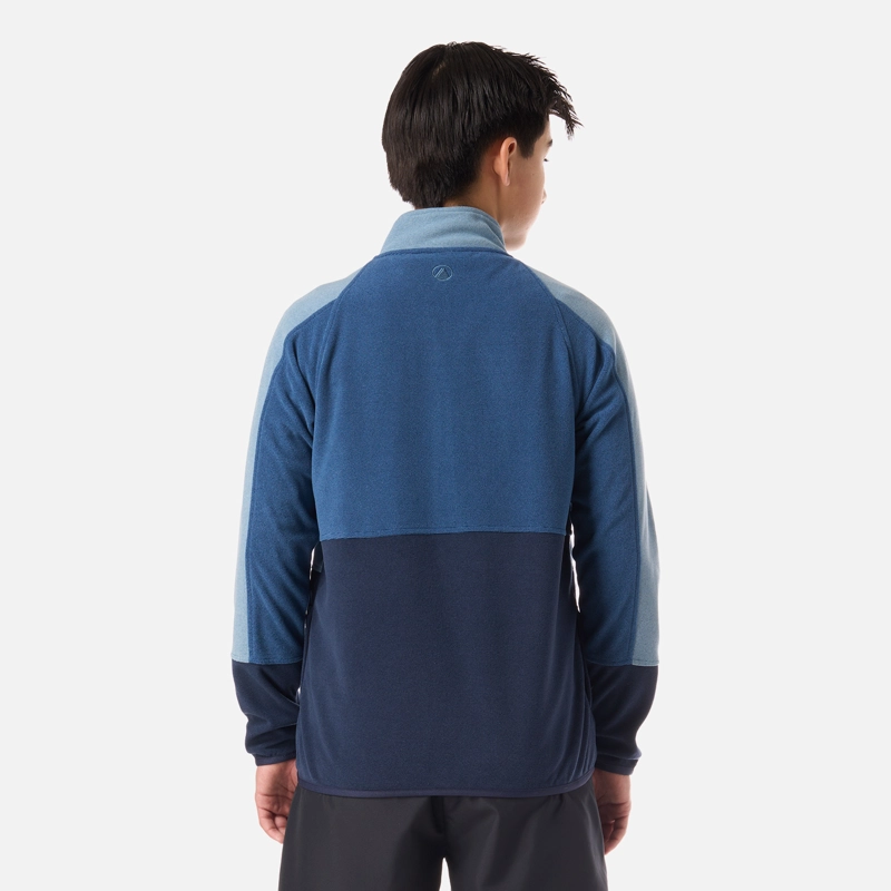 POLAR TEEN BOY FIREPLACE FULL ZIP SWEATSHIRT AZUL OSCURO LIPPI V26 - 3