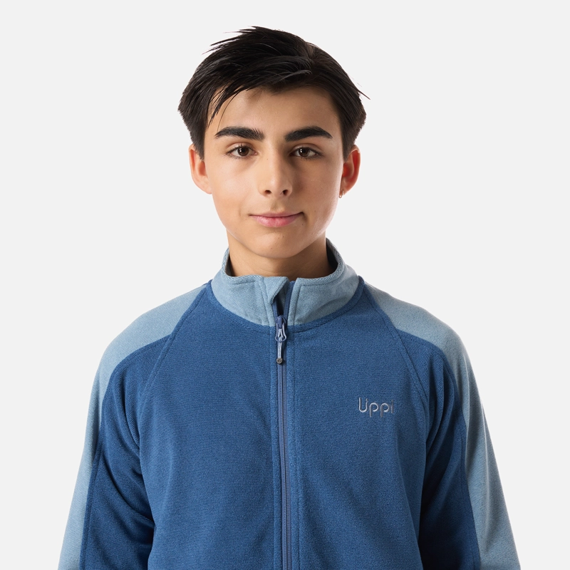 POLAR TEEN BOY FIREPLACE FULL ZIP SWEATSHIRT AZUL OSCURO LIPPI V26 - 4