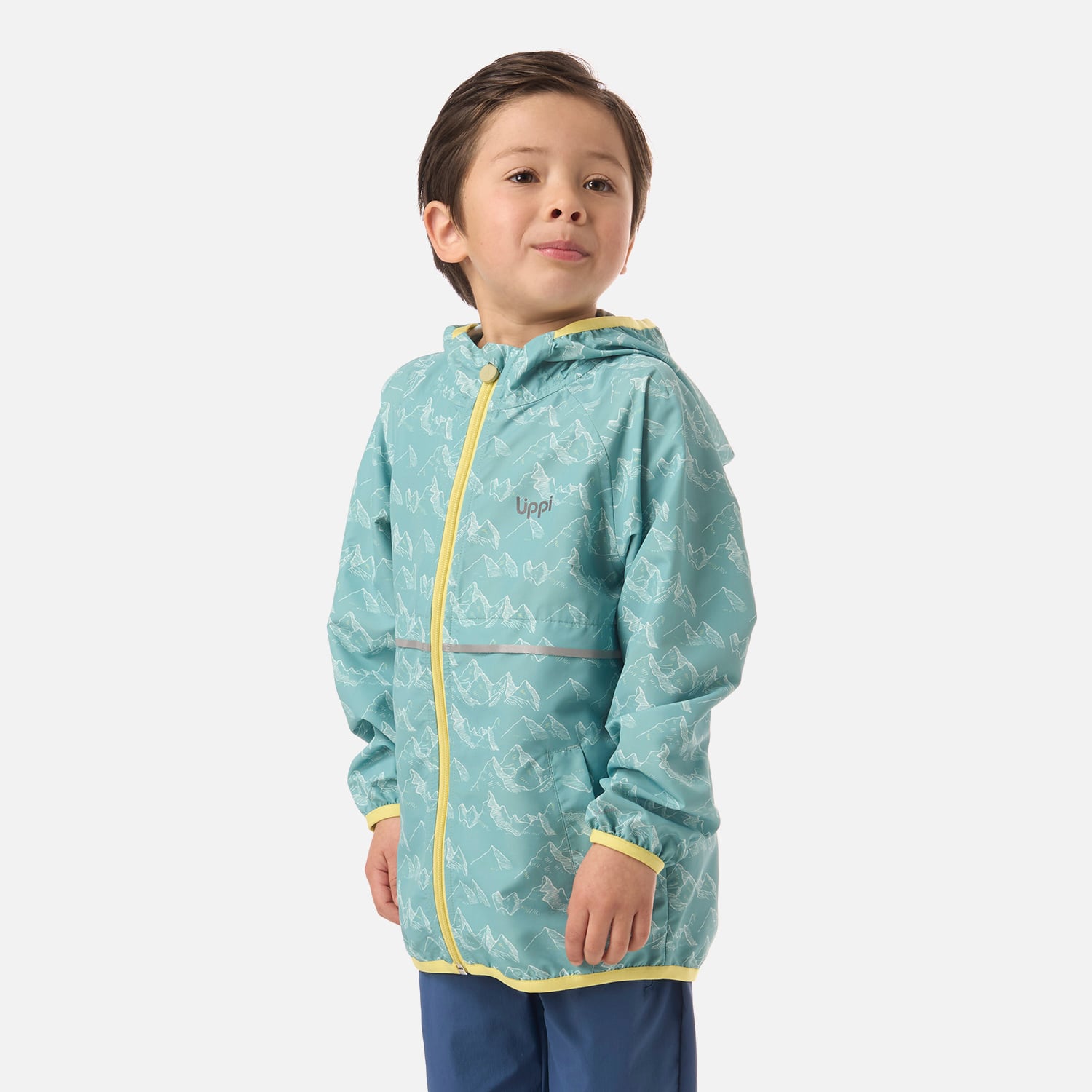 CHAQUETA NIÑO NIGHTFALL WINDBREAKER HOODY JACKET PRINT TURQUESA V26 - 2
