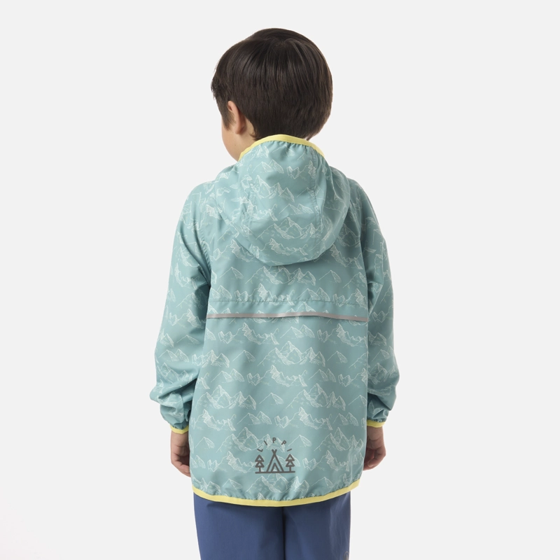 CHAQUETA NIÑO NIGHTFALL WINDBREAKER HOODY JACKET PRINT TURQUESA V26 - 3