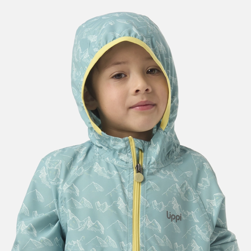 CHAQUETA NIÑO NIGHTFALL WINDBREAKER HOODY JACKET PRINT TURQUESA V26 - 4