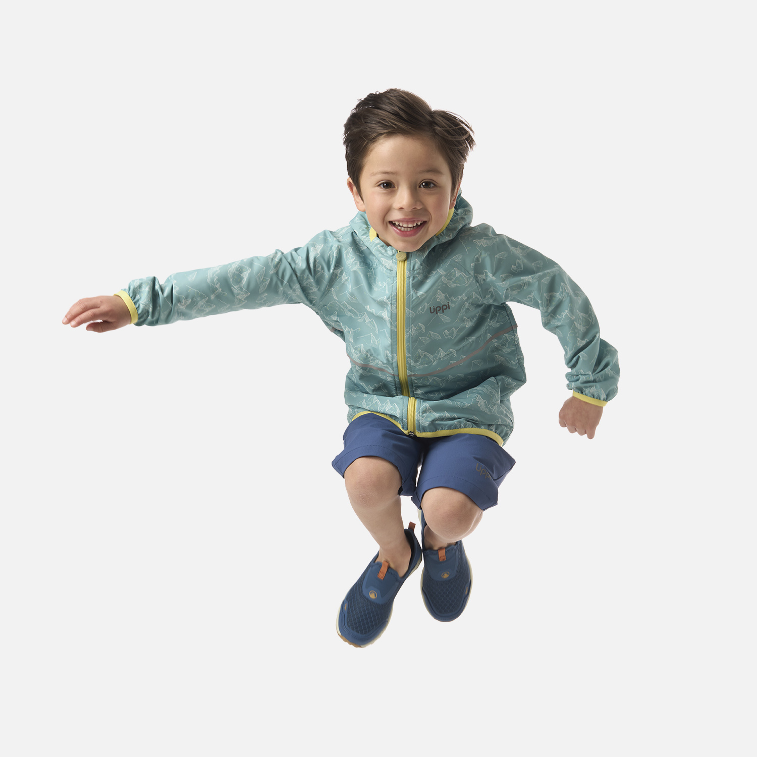 CHAQUETA NIÑO NIGHTFALL WINDBREAKER HOODY JACKET PRINT TURQUESA V26 - 6