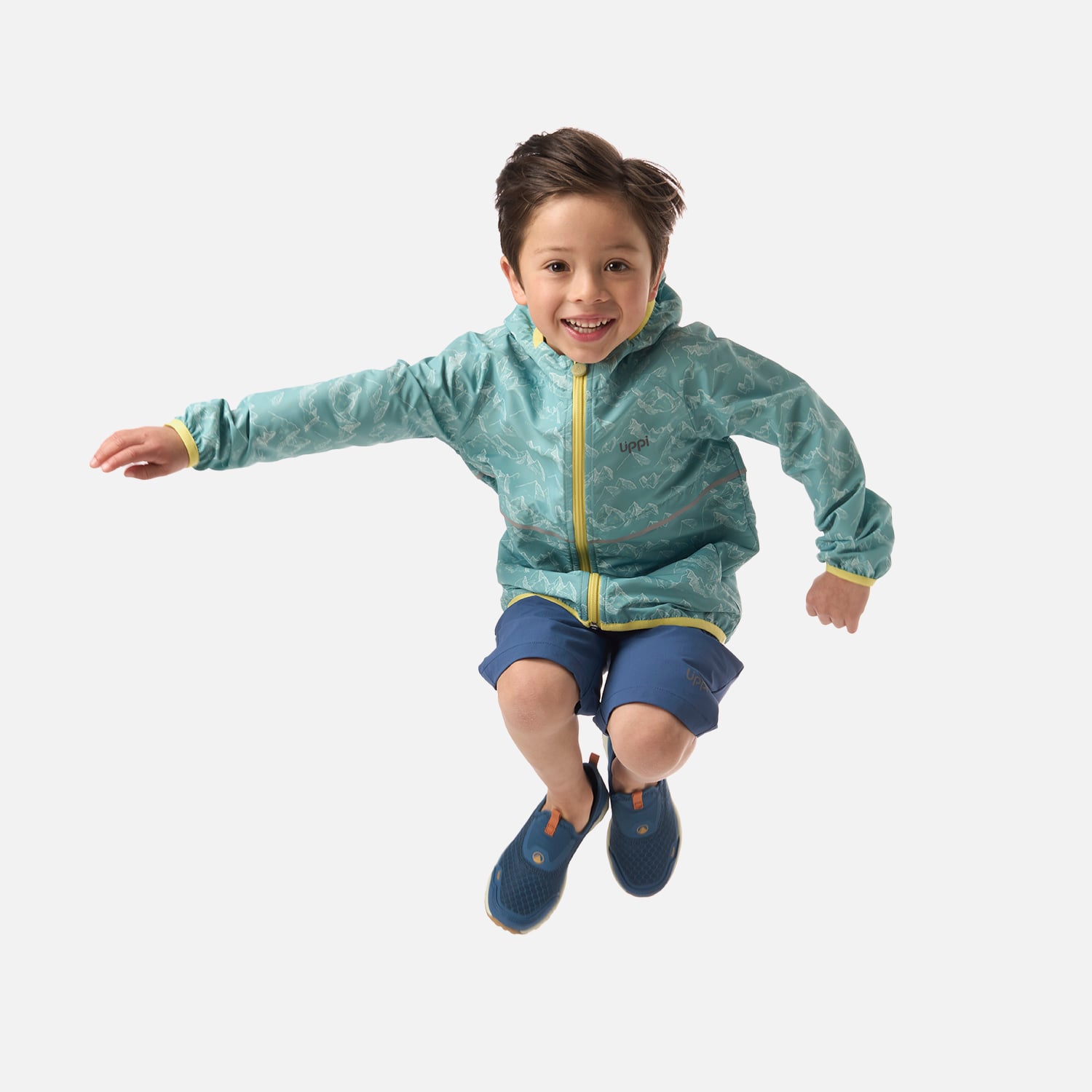 CHAQUETA NIÑO NIGHTFALL WINDBREAKER HOODY JACKET PRINT TURQUESA V26 - 6