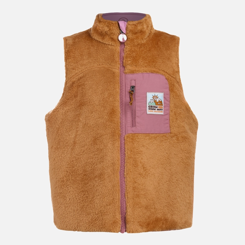 POLAR NIÑA CAMPFIRE 2-FACES JACKET ROSA OSCURO LIPPI - 8