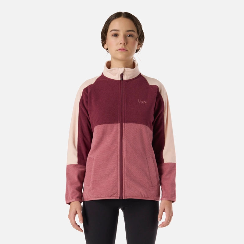 POLAR TEEN GIRL FIREPLACE FULL ZIP SWEATSHIRT ROSA OSCURO LIPPI - 1