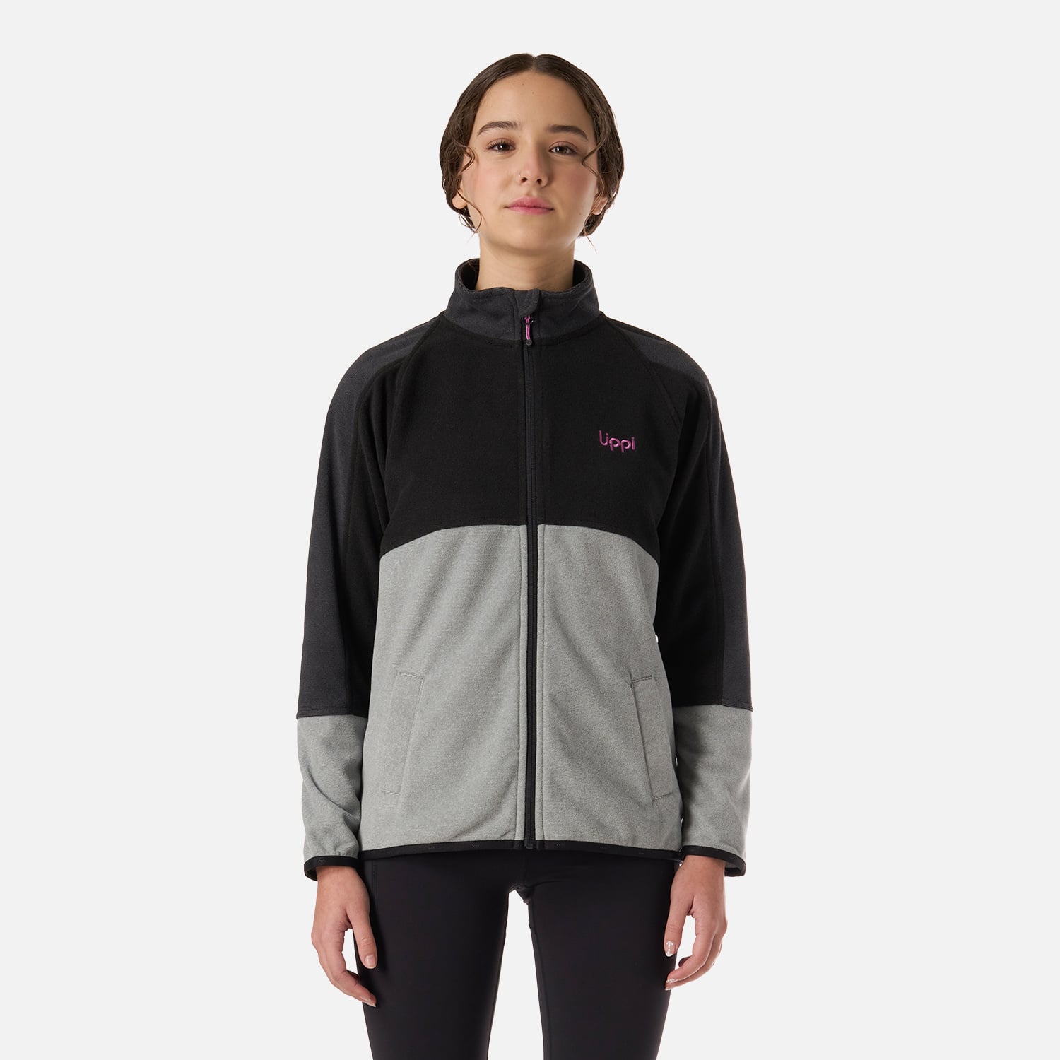 POLAR TEEN GIRL FIREPLACE FULL ZIP SWEATSHIRT NEGRO LIPPI V26 - 1