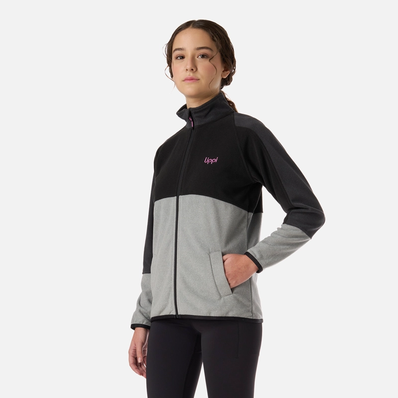 POLAR TEEN GIRL FIREPLACE FULL ZIP SWEATSHIRT NEGRO LIPPI V26 - 2