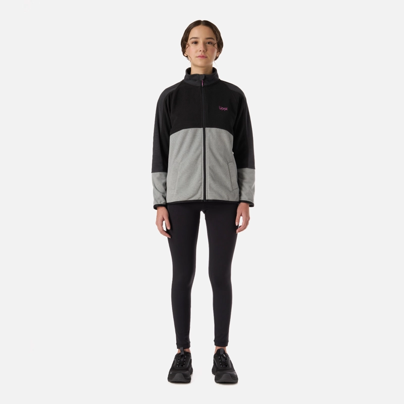 POLAR TEEN GIRL FIREPLACE FULL ZIP SWEATSHIRT NEGRO LIPPI V26 - 5