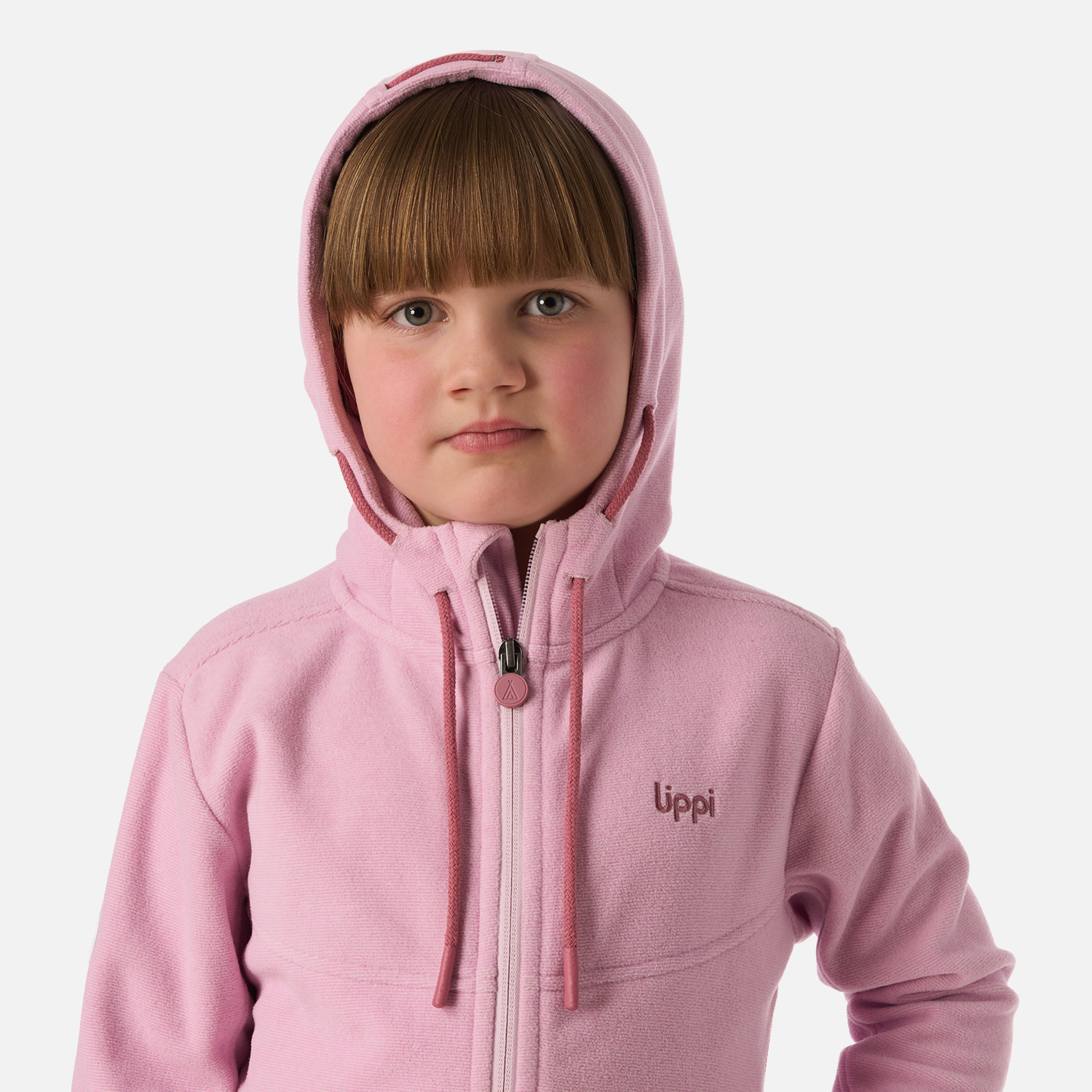 POLAR NIÑA STRIPES NANO-F FULL ZIP HOODY ROSA CLARO LIPPI V26 - 4