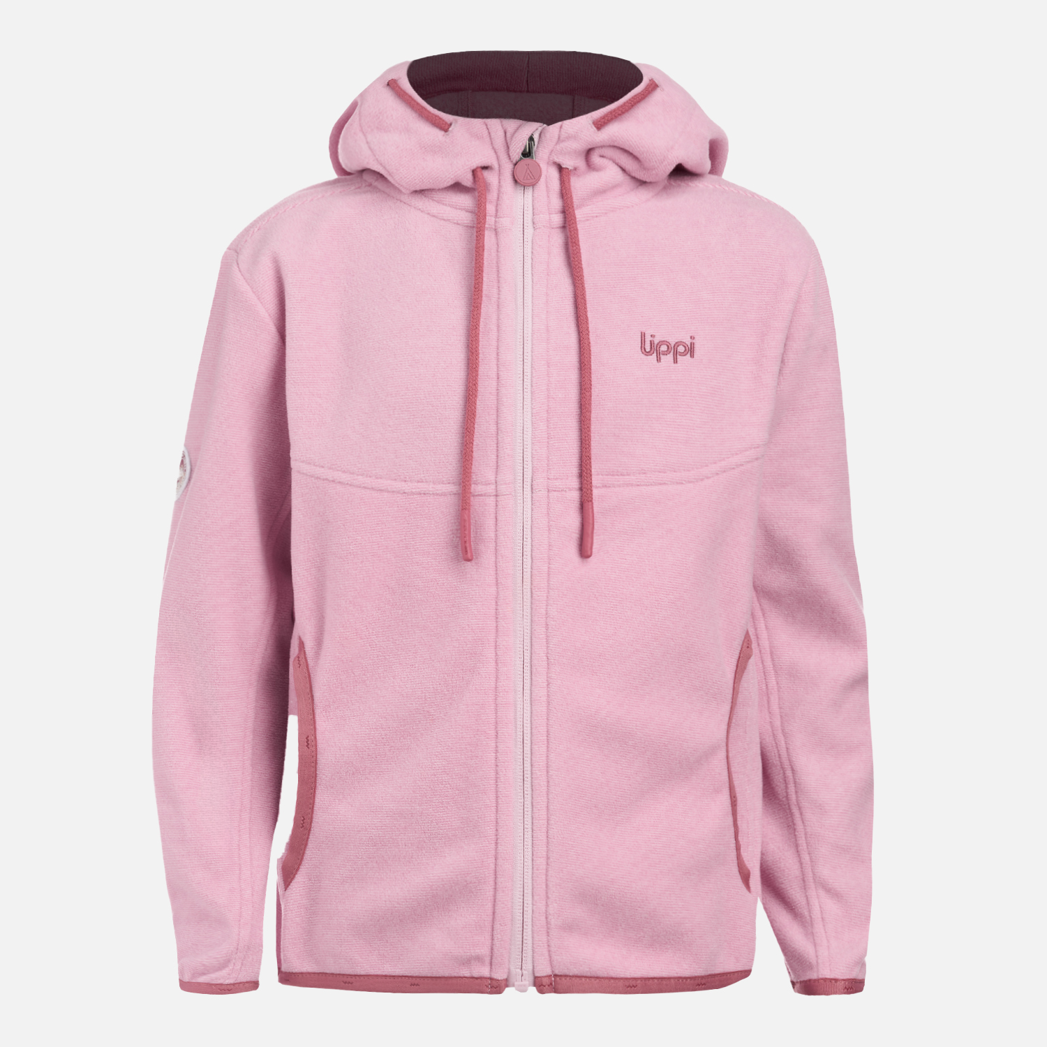 POLAR NIÑA STRIPES NANO-F FULL ZIP HOODY ROSA CLARO LIPPI V26 - 7