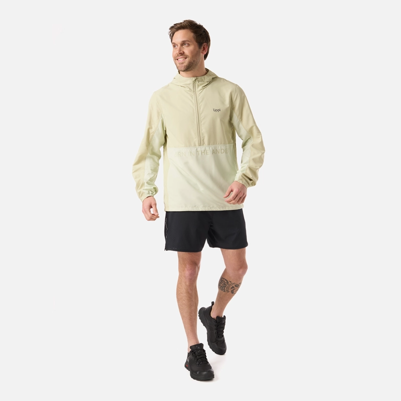 CHAQUETA HOMBRE NIGHTFALL WINDBREAKER 1/4 ZIP HOODY JACKET VERDE MANZANA LIPPI - 7