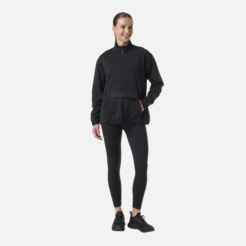 POLERON MUJER DOWNSTREET 1/4 ZIP SWEATSHIRT NEGRO LIPPI - 7