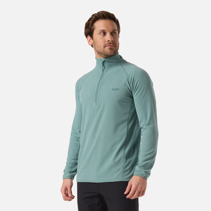 POLERON HOMBRE JACARANDA NANO-F 1/4 ZIP TURQUESA LIPPI - 2