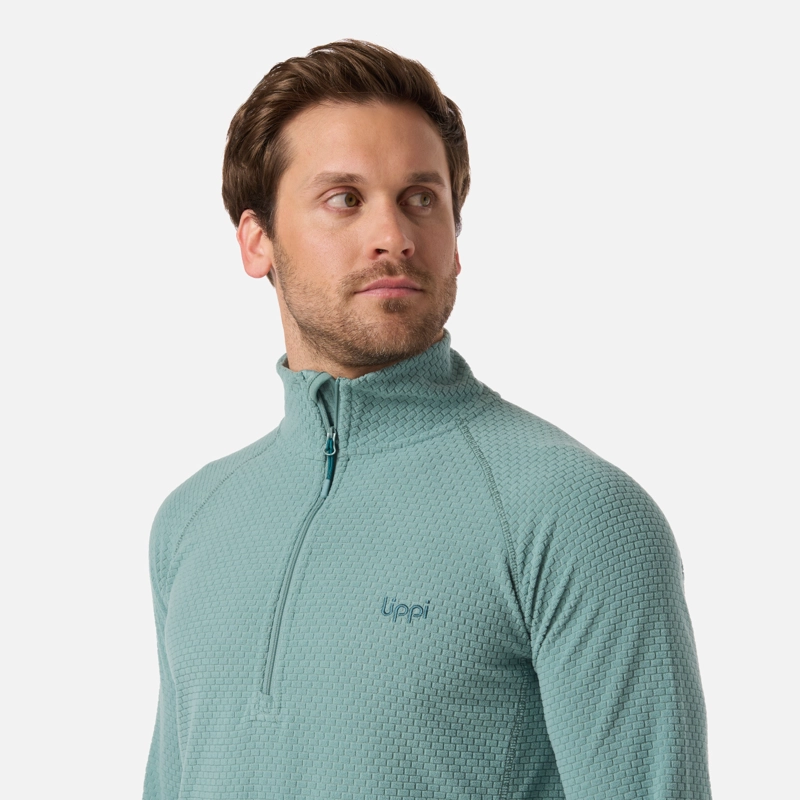 POLERON HOMBRE JACARANDA NANO-F 1/4 ZIP TURQUESA LIPPI - 4