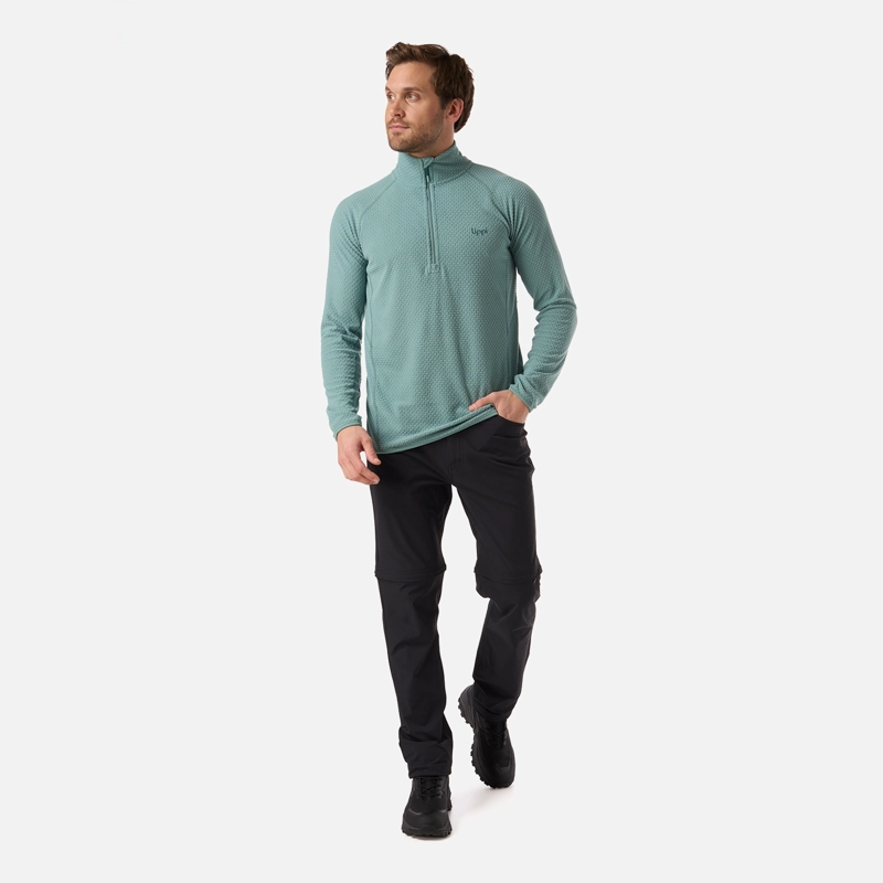 POLERON HOMBRE JACARANDA NANO-F 1/4 ZIP TURQUESA LIPPI - 5