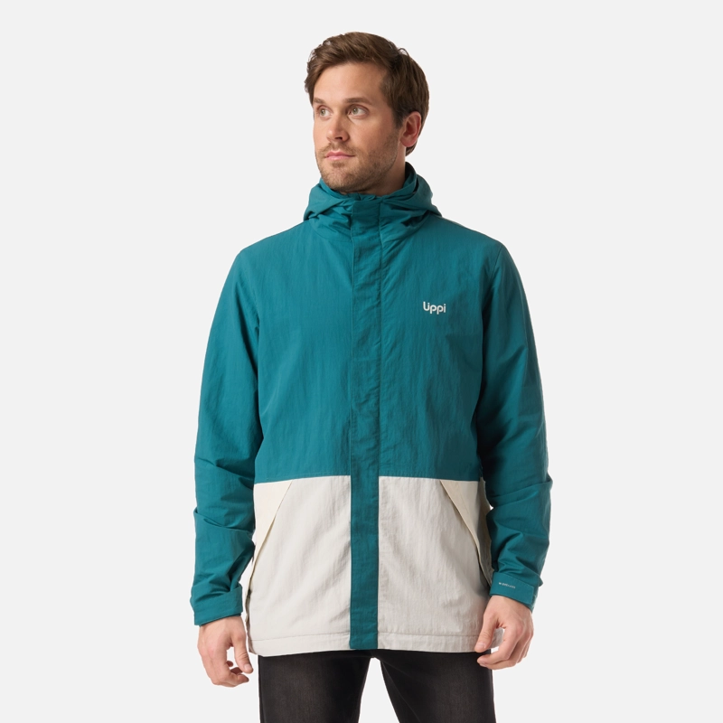 CHAQUETA HOMBRE CITYME WINDBREAKER HOODY JACKET PETROLEO LIPPI - 1