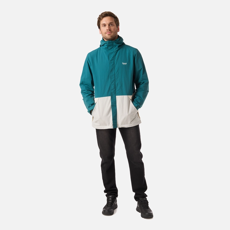 CHAQUETA HOMBRE CITYME WINDBREAKER HOODY JACKET PETROLEO LIPPI - 8