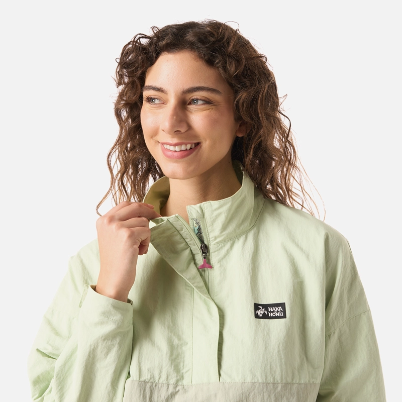 CHAQUETA MUJER HIJA DEL VIENTO 14 ZIP MENTA HAKA HONU - 4