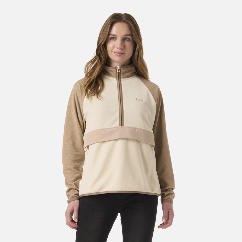 POLAR MUJER FIREPLACE 1/4 ZIP SWEATSHIRT CREMA LIPPI - 1